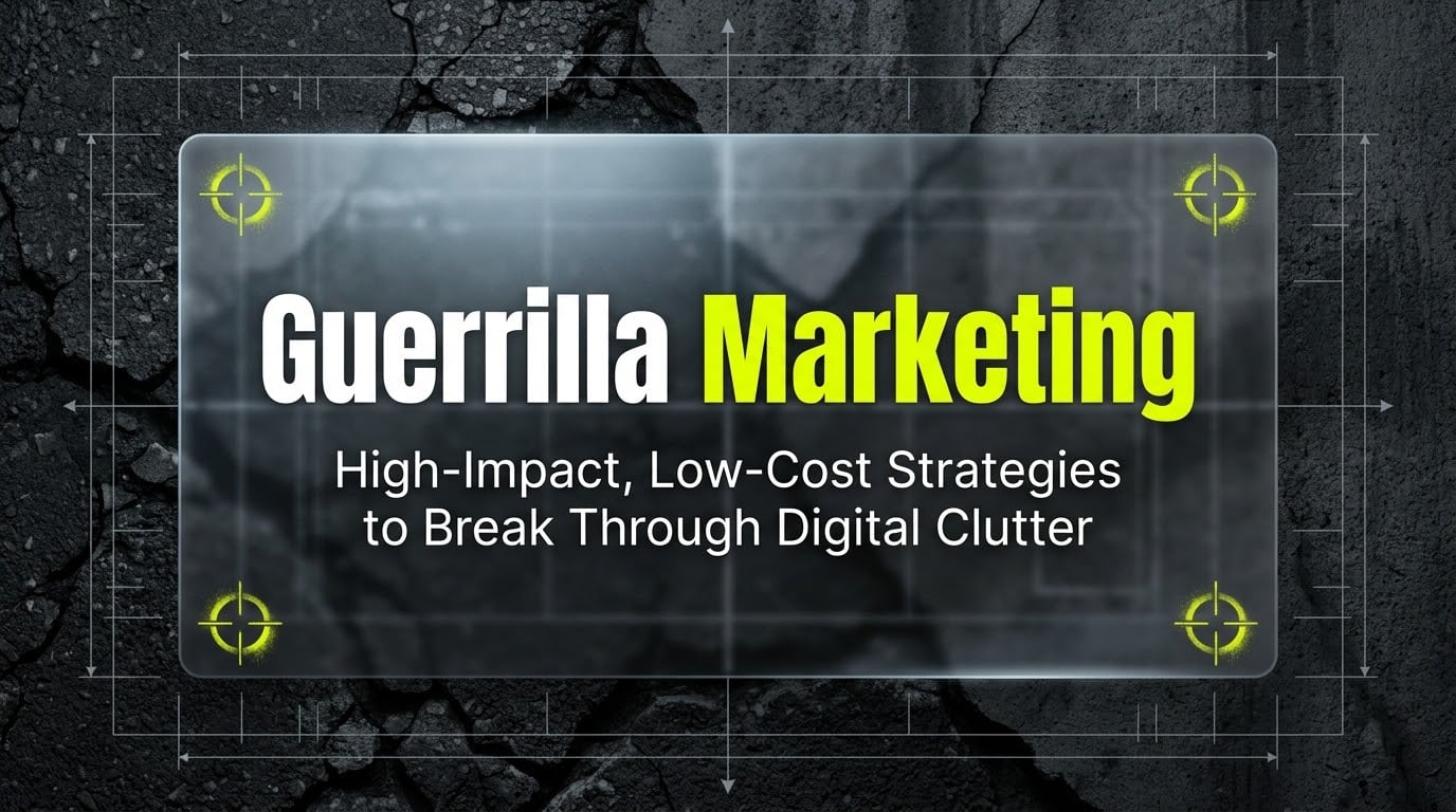 Title card: Guerrilla Marketing — High-Impact, Low-Cost Strategies to Break Through Digital Clutter
